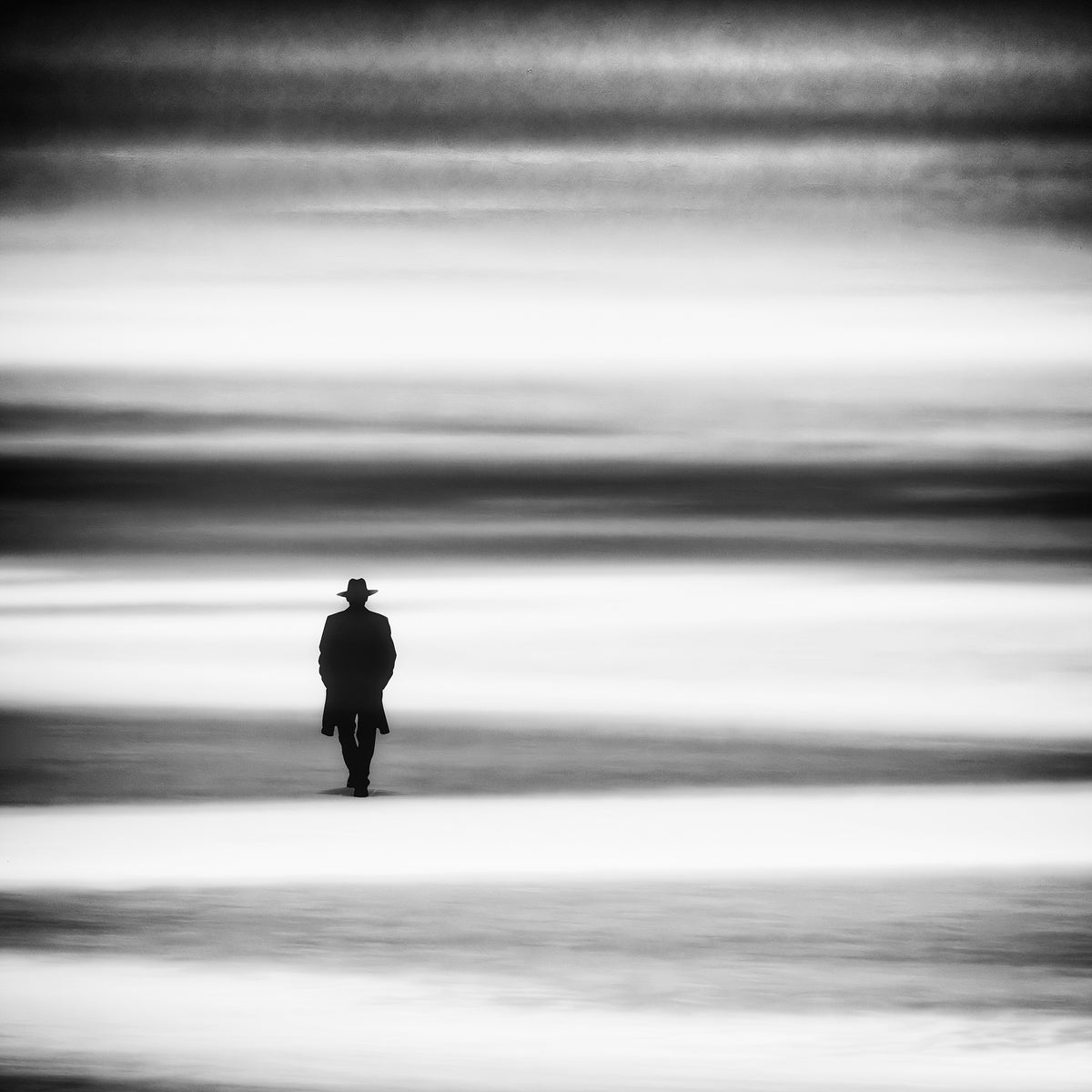 The Wanderer original black-and-white coastal photograph
