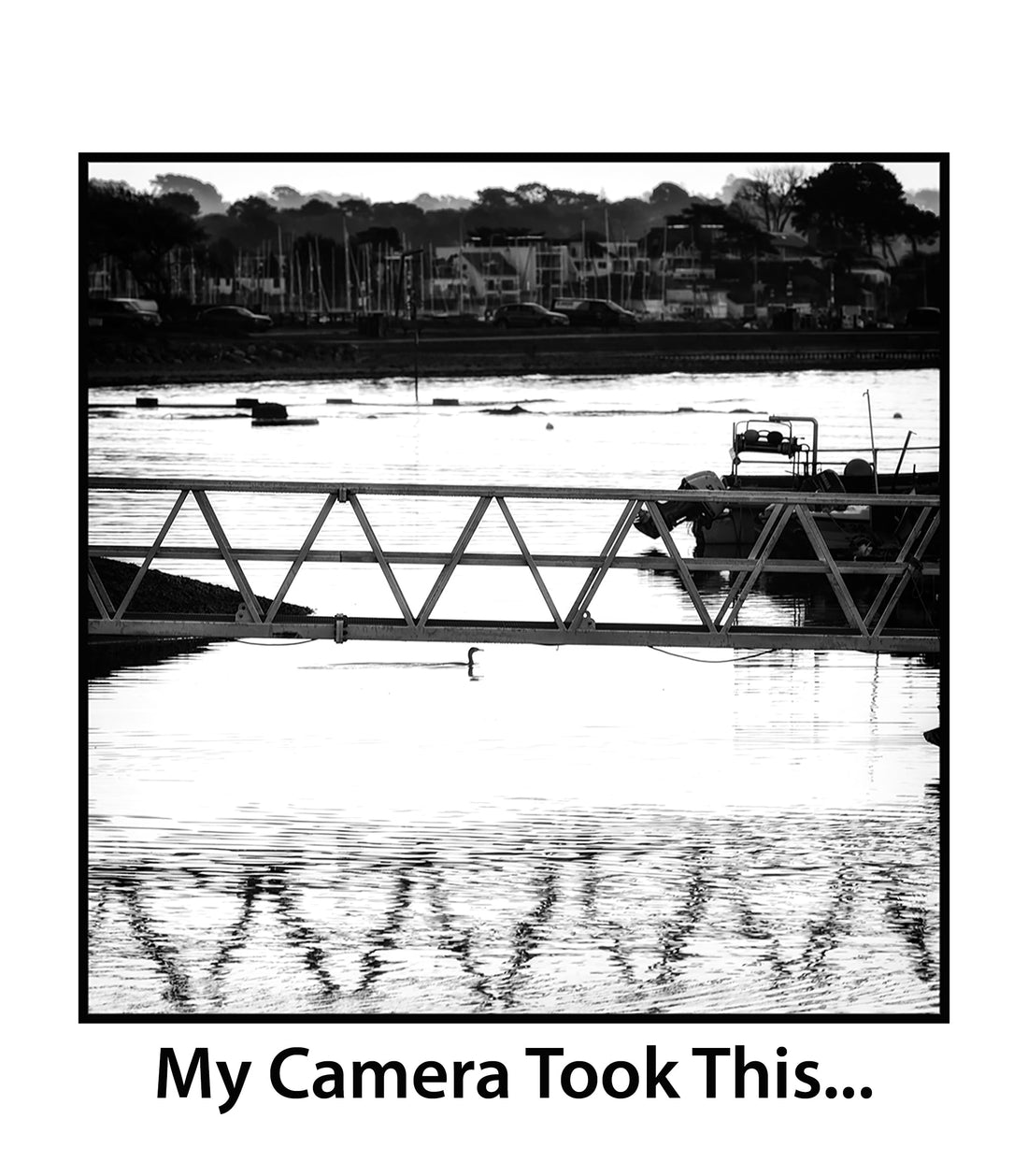 Steel pier reflection on water — Roy Fraser fine art photography