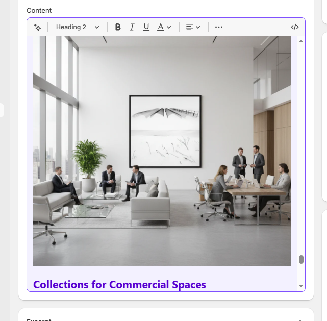 Diverse business professionals in modern corporate office with fine art photography - art for business and hospitality spaces